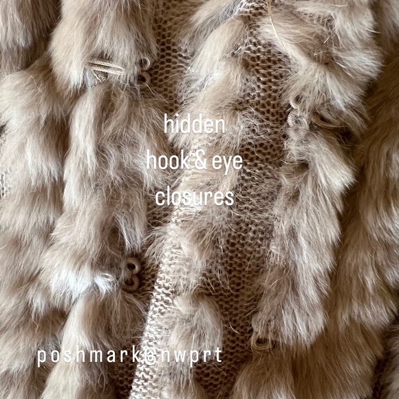 NWT 🐰 HEARTLOOM Rosa Jacket Rabbit Fur Latte Tan Camel Beige Tan XS 0 2 - Picture 5 of 12